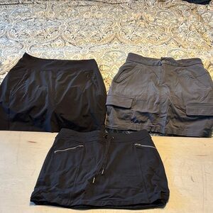 Athleta Black and Charcoal Midi Skirts (3)